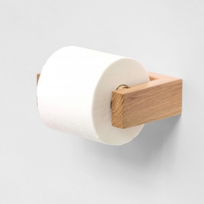 Natural Oak Toilet Roll Holder